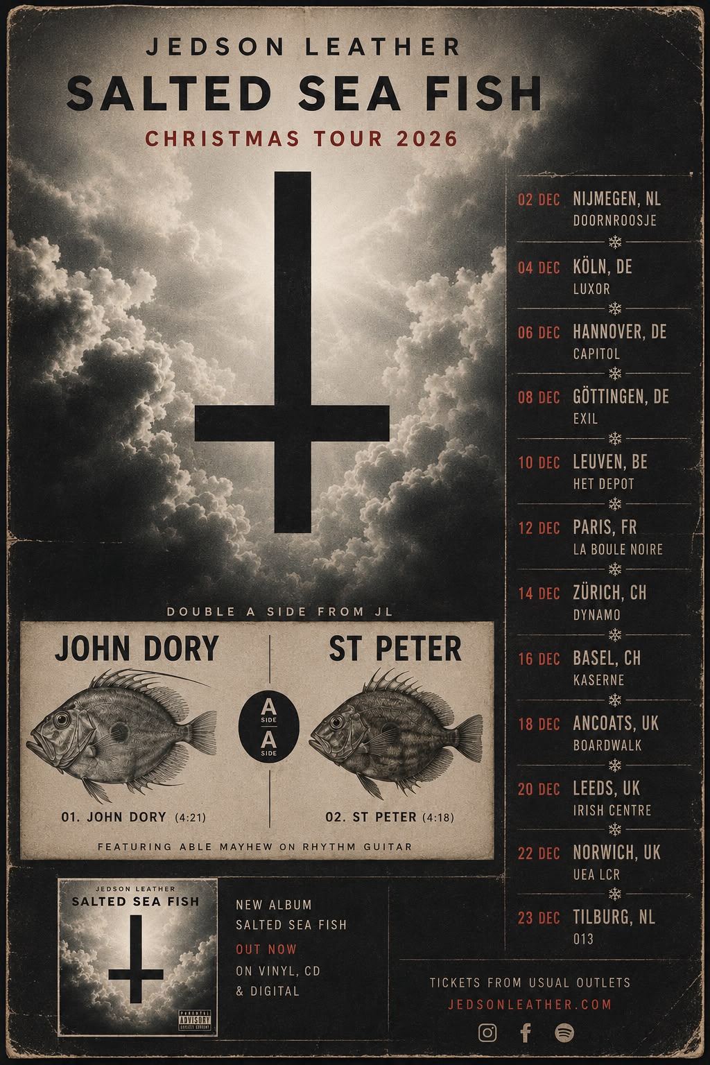 Jedson Leather Salted Sea Fish Christmas Tour 2026 poster